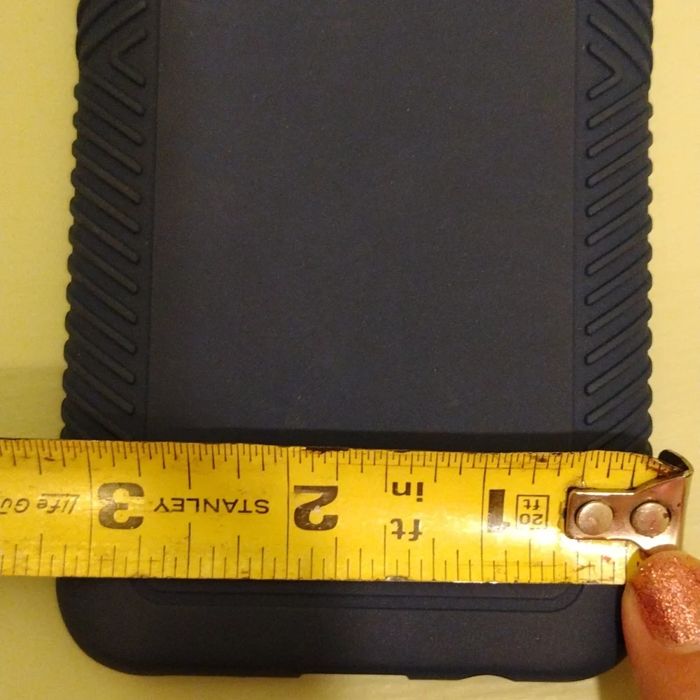 Cellphone cover case sleeve navy blue soft touch ribbed grip 6½